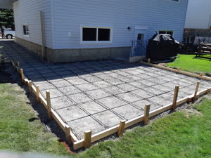 Concrete Driveway Formwork And Rebar Calgary
